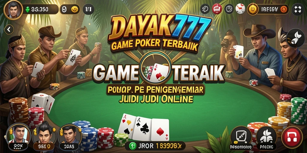 Tampilan gameplay seru dari DAYAK777 dalam permainan Poker.