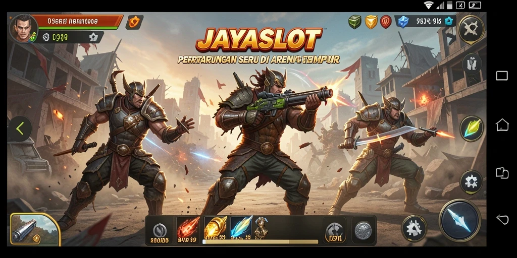 Tampilan gameplay seru di arena pertarungan JAYASLOT.