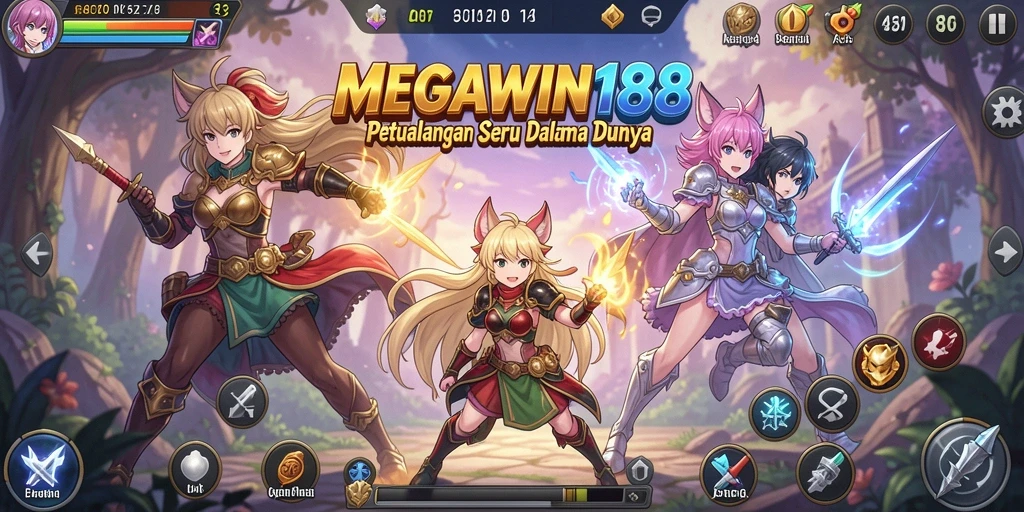 Tampilan menarik dari gameplay MEGAWIN188 yang penuh warna.