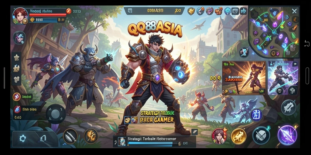 Screenshot utama QQ88ASIA menunjukkan gameplay strategi yang intens dan mendebarkan.