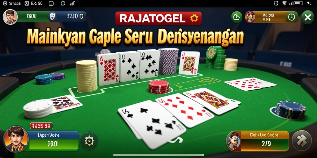 Screenshot gameplay Gaple RAJATOGEL yang menarik.