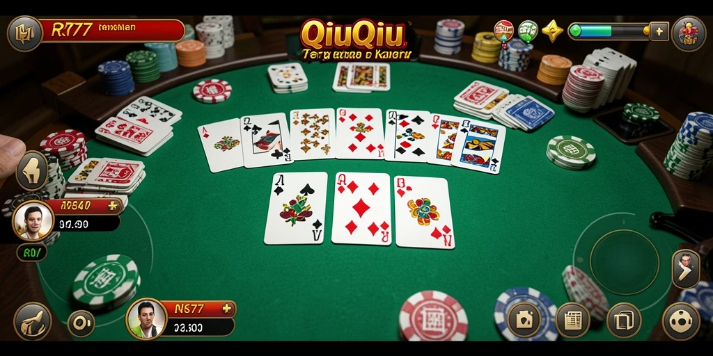 Tampilan gameplay QiuQiu yang menarik dan penuh strategi.