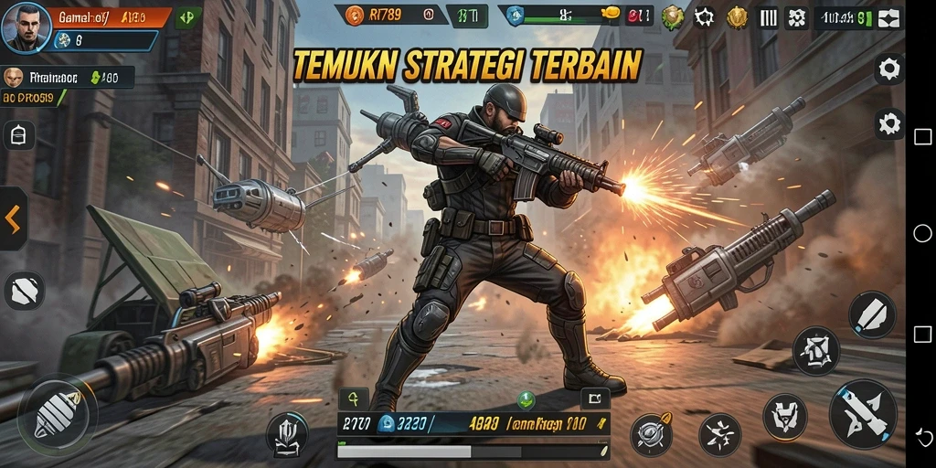 Tampilan gameplay intens dan penuh aksi di RR789.