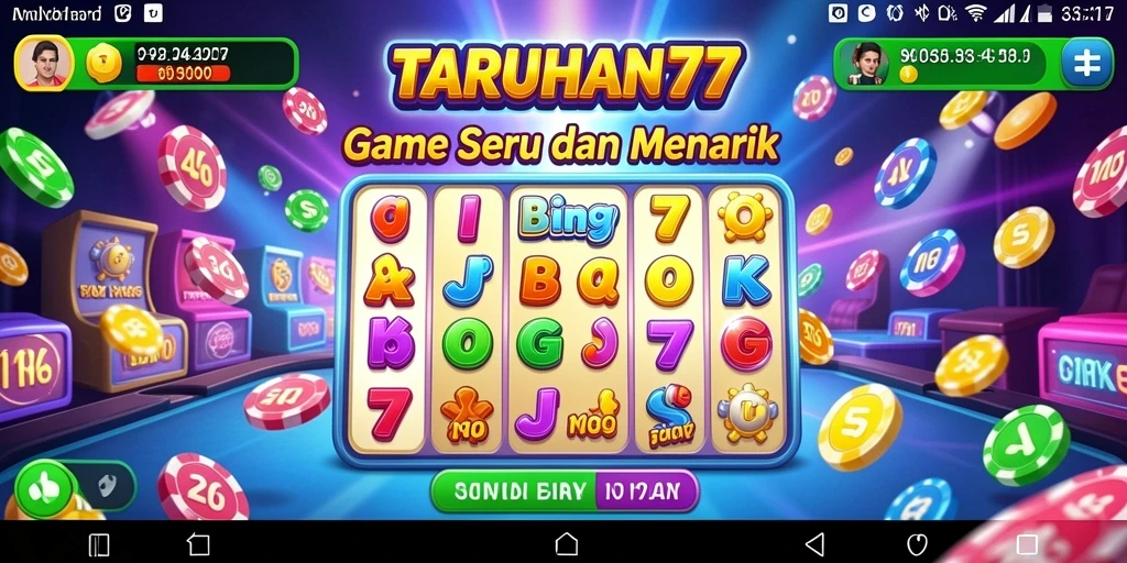 Tampilan gameplay menarik di TARUHAN77 dengan suasana Bingo yang seru.